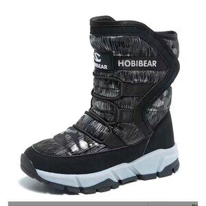 Hobibear Black Silver Lined Winter Boots Size 6.5